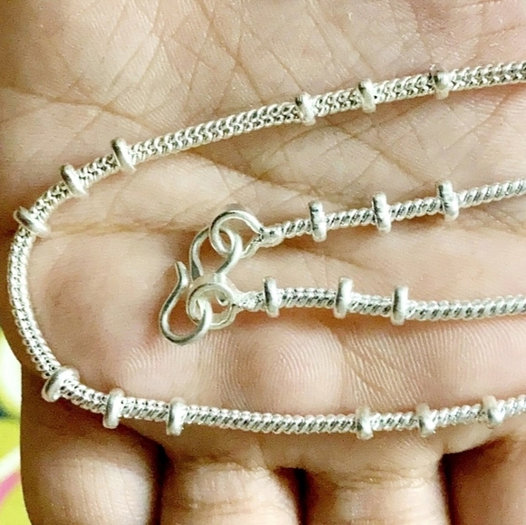 925 Sterling Silver Necklace Chain Unisex - 18" - Picture 2 of 6